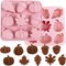 1 Piece Autumn Silicone Chocolate Molds Maple Leafs( Pink)6.8 x 6.7 x 1 inches